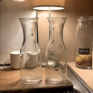 Two water carafes